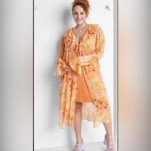 Wild Fable Ruffle Duster Jacket